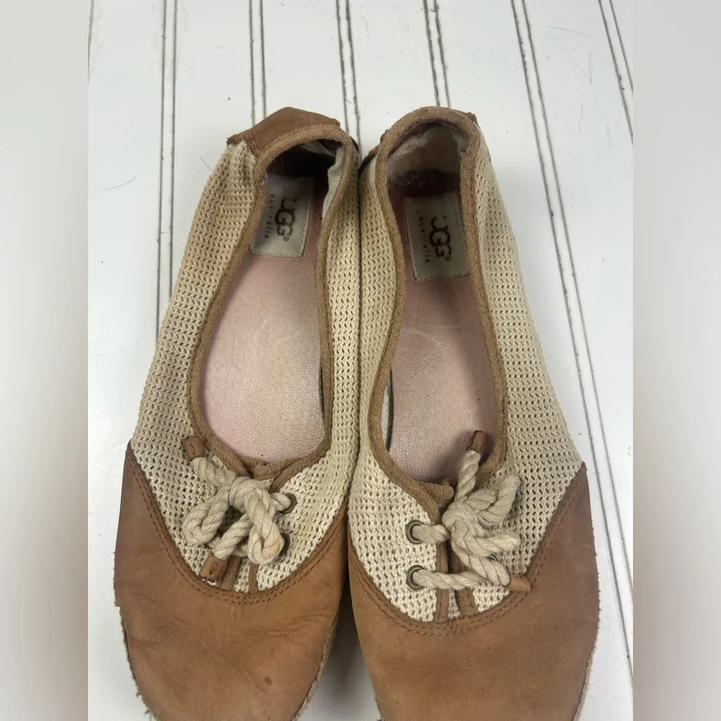 UGG Vintage, Rare Catrin Crotchet Chestnut Slip On’s Women’s Size 10 - Image 6