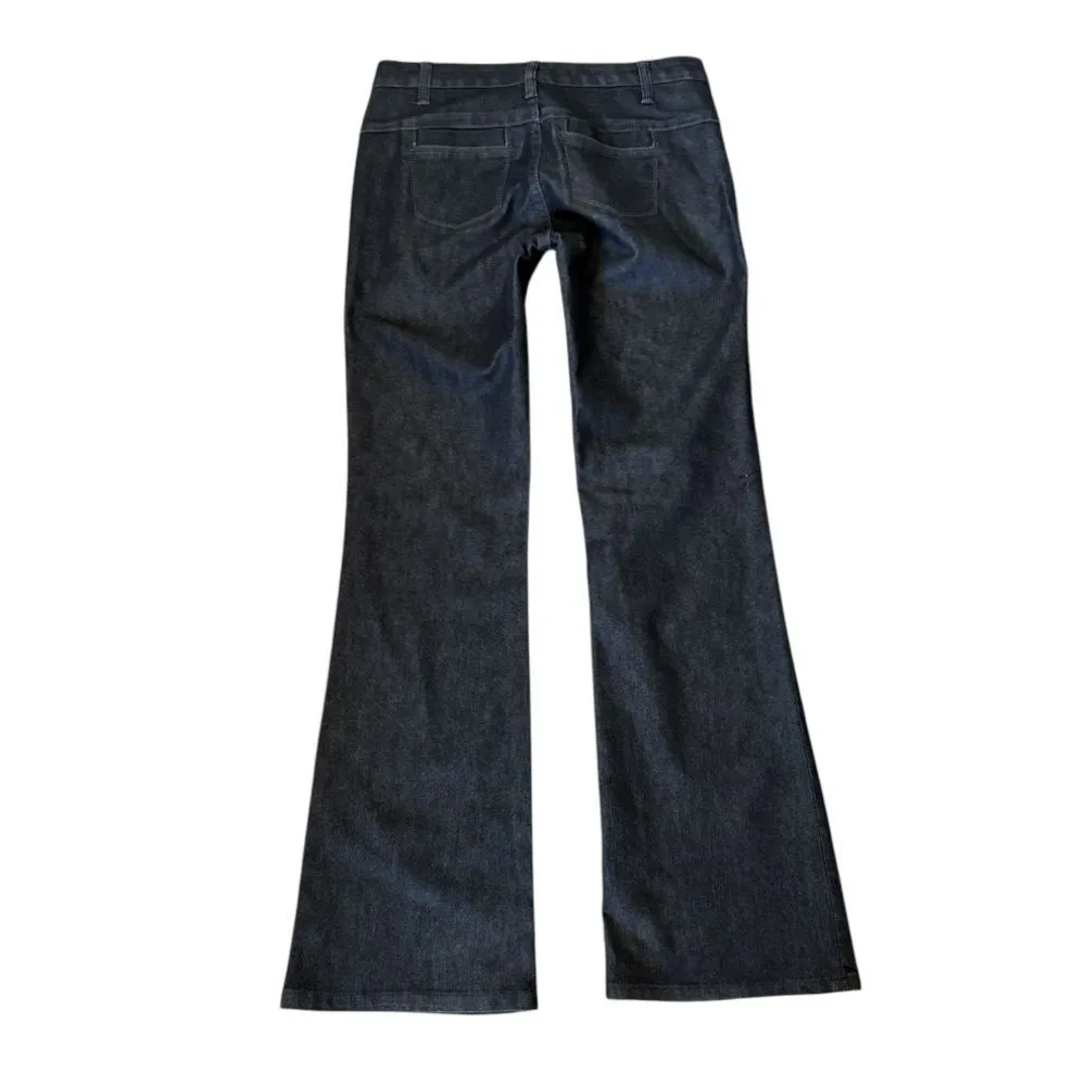 Banana Republic Black Flared Stretch Jeans Women's Size 0‎ Denim Mid Rise - Image 3