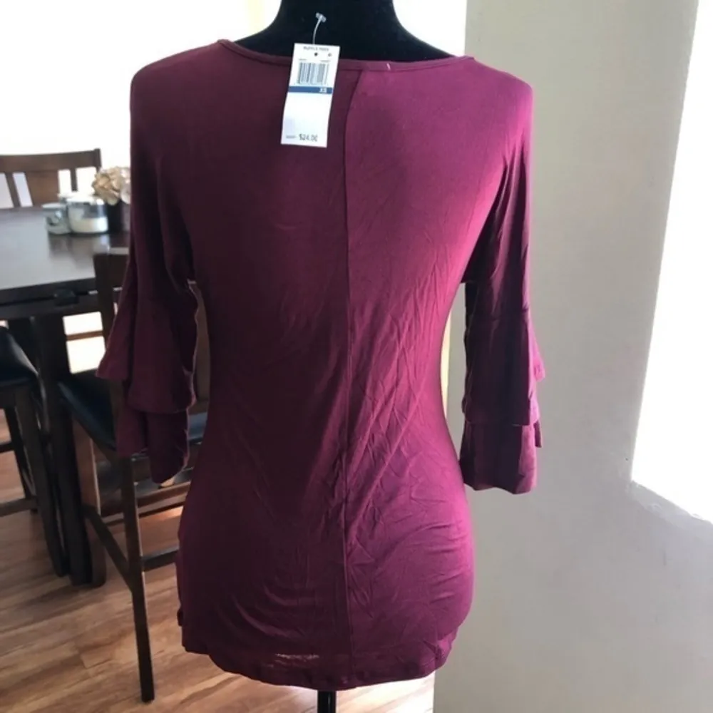 Women’s Ultra💕Flirt Ruffle Tees sz XS - Image 4