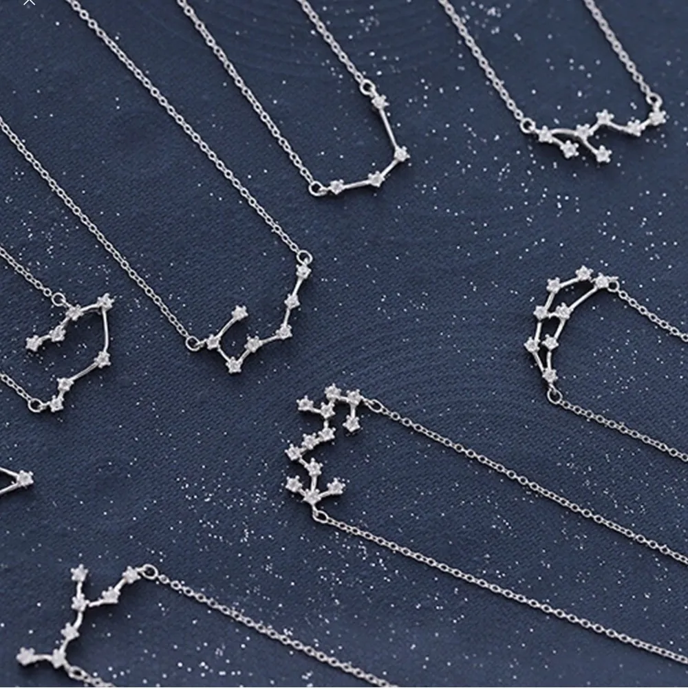 925 Silver Aquarius Zodiac Necklace - Image 3