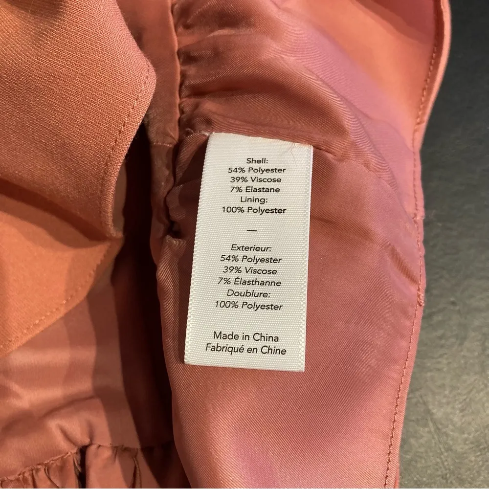 Elizabeth and James Peplum Crop Top Structured Medium Dusty Rose - Image 5