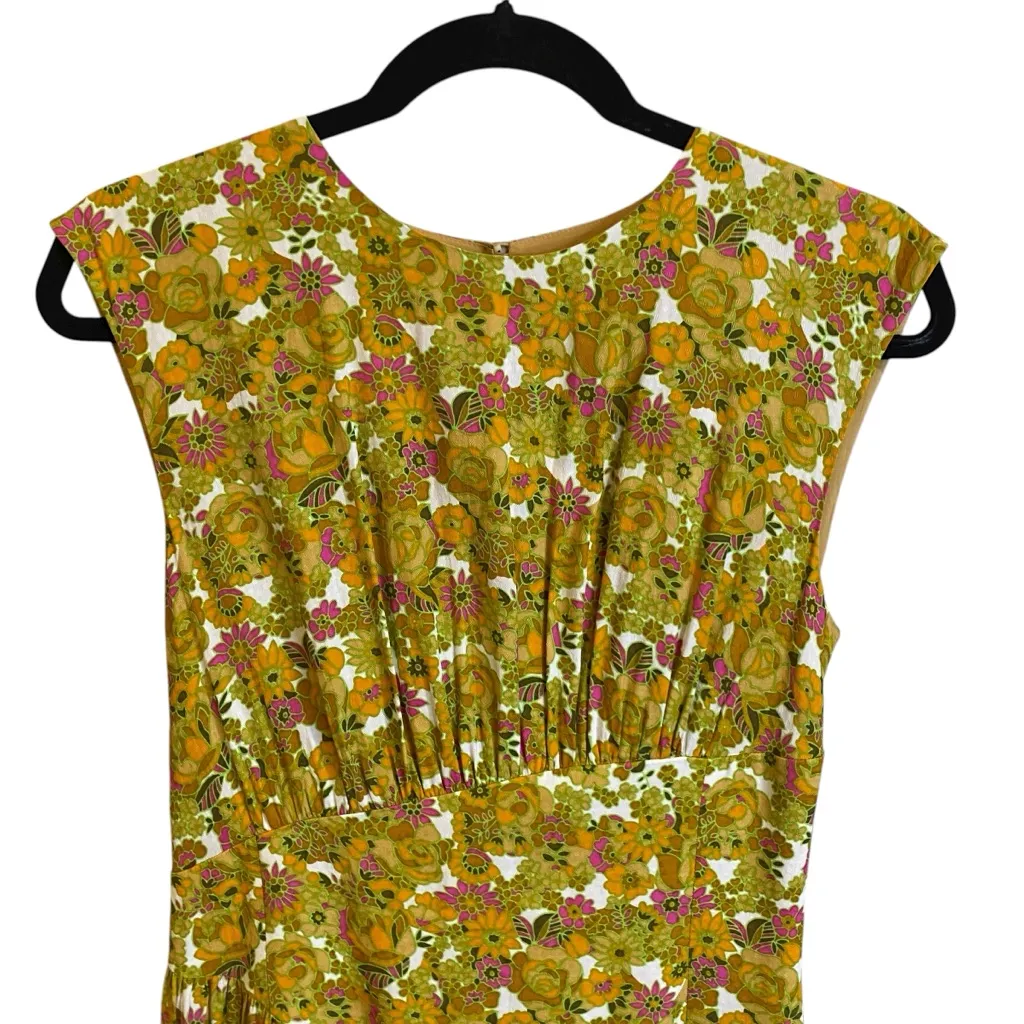 Ted Baker Oleysa Floral Asymetric Midi Dress | Retro 70’s Print Fit & Flare - Image 5