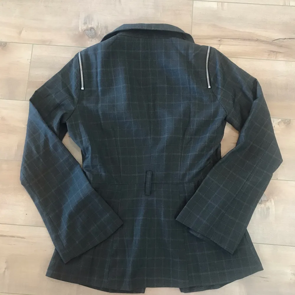 Walter Baker NY Plaid Blazer Zippers Sz S - Image 9