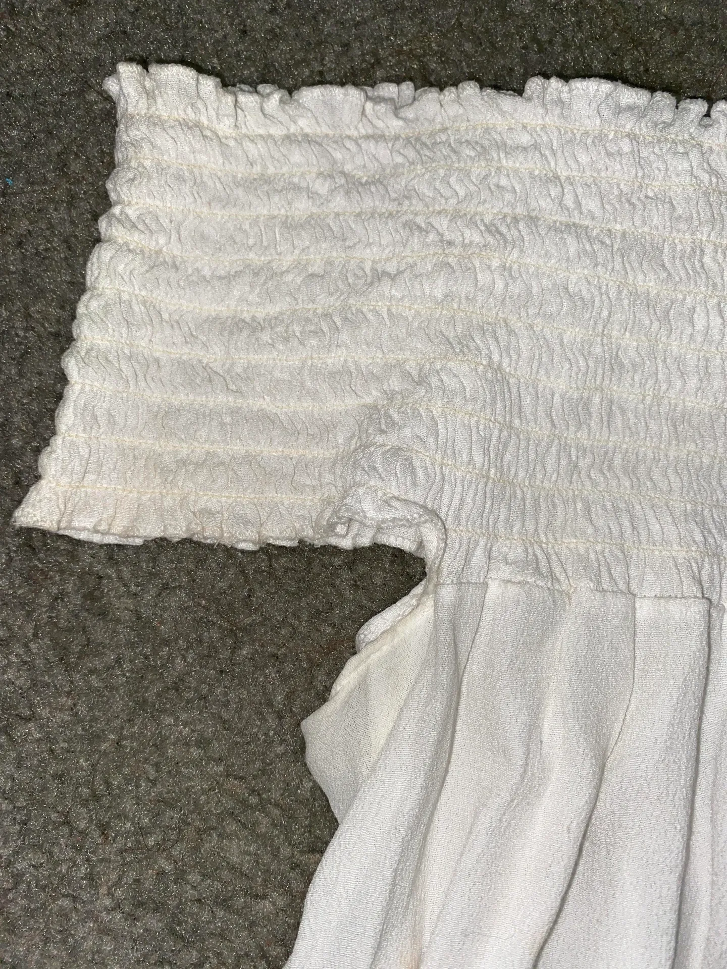 John Galt Off The Shoulder White Shirt - Image 3