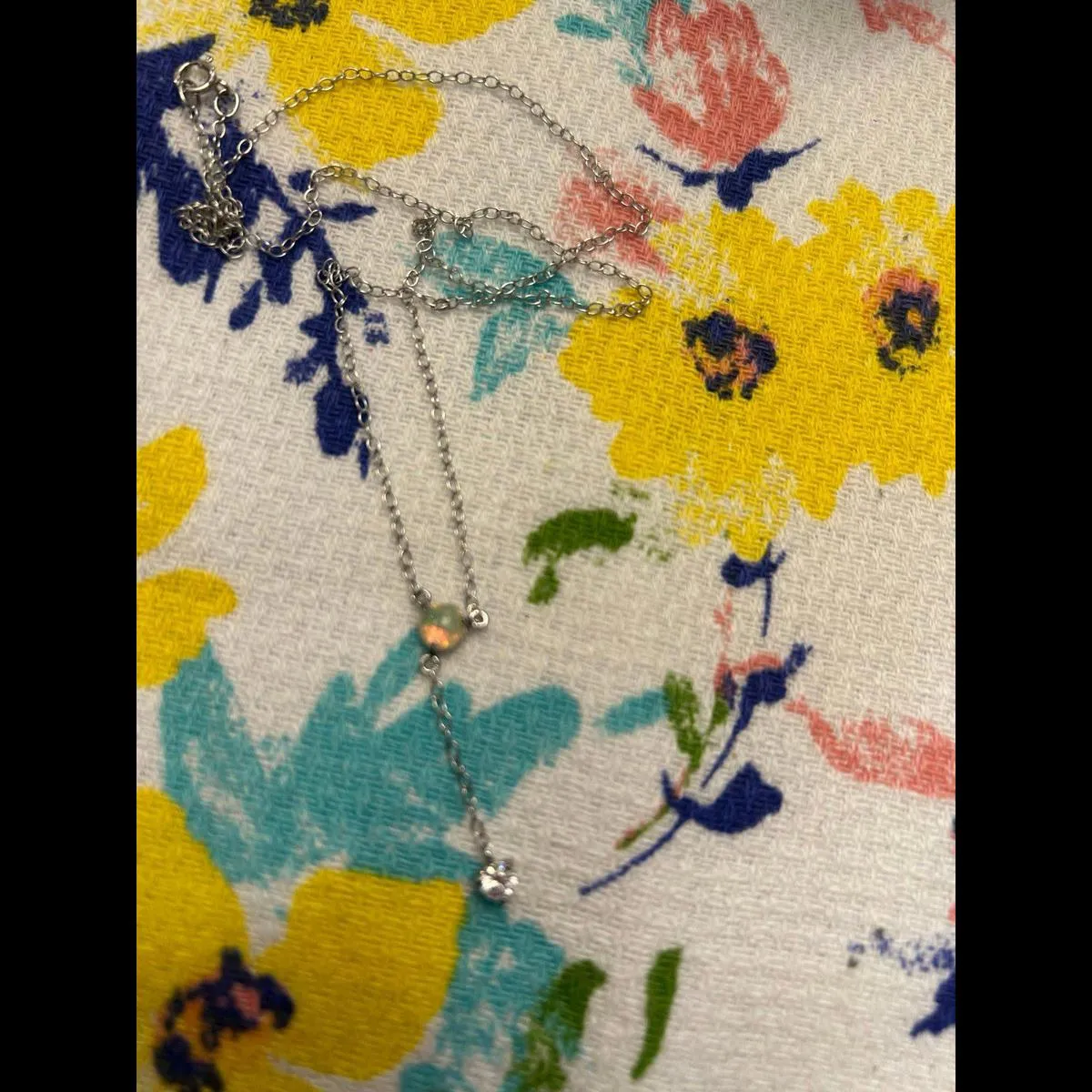 Necklace 925 sterling silver lab crated opal amazing - Image 5