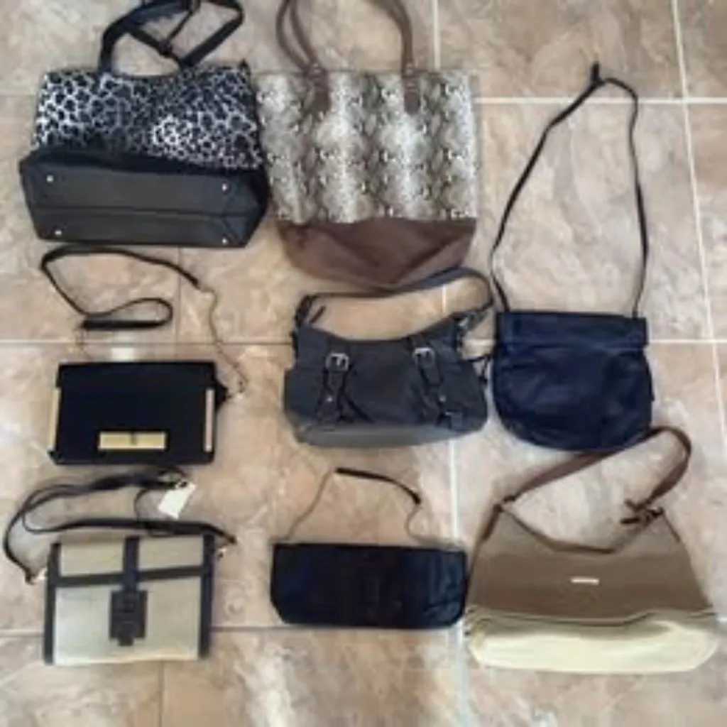 8 Vintage Handbags Bundle Preloved - Image 2