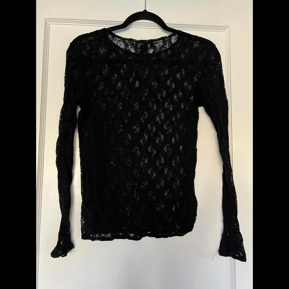 Lauren Ralph Lauren Black Lace Top - Image 2