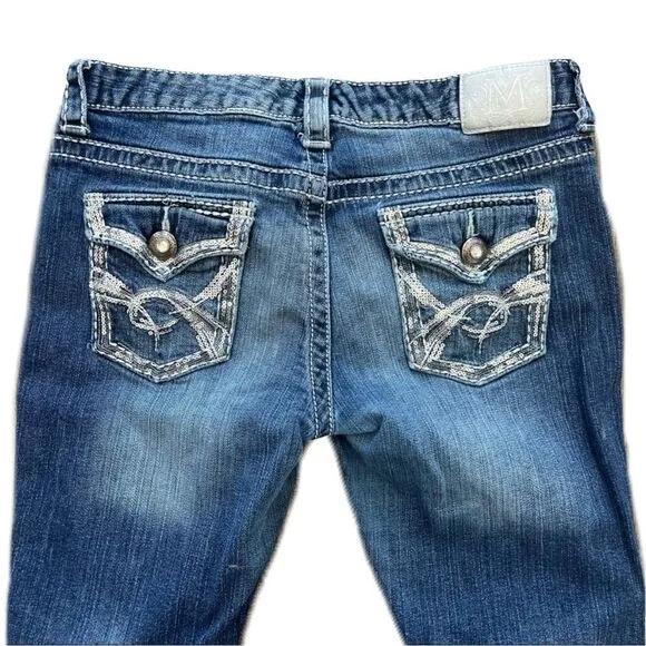 Maurice’s Cropped Ankle Low Rise Jeans with Sequin Pockets Size 7 / 8 R - Image 2