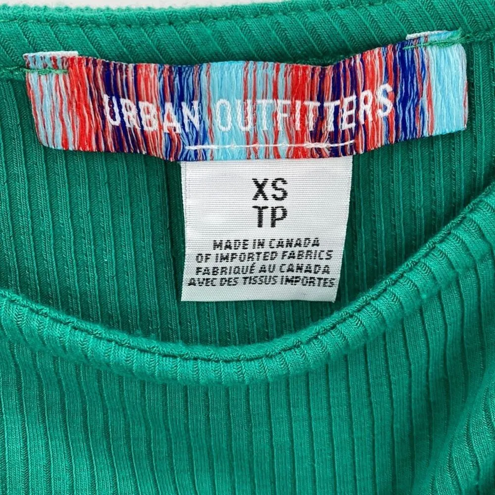 Urban Outfitters, Cut out Green Bustier, Puff Sleeves Club western size XS - Image 3