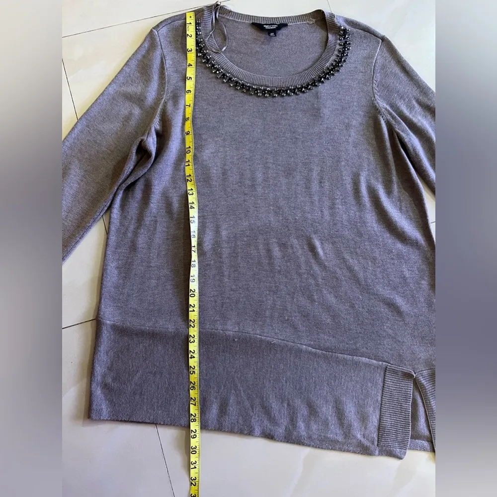 Women's Vera Wang Sweater Plus Size 0X cardigan brown beige fall winter sweater - Image 6