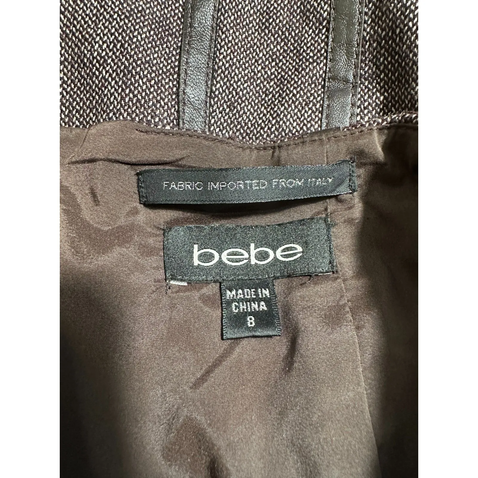 Y2K Bebe Business Casual Gray Pencil Skirt Size 8 - Image 3