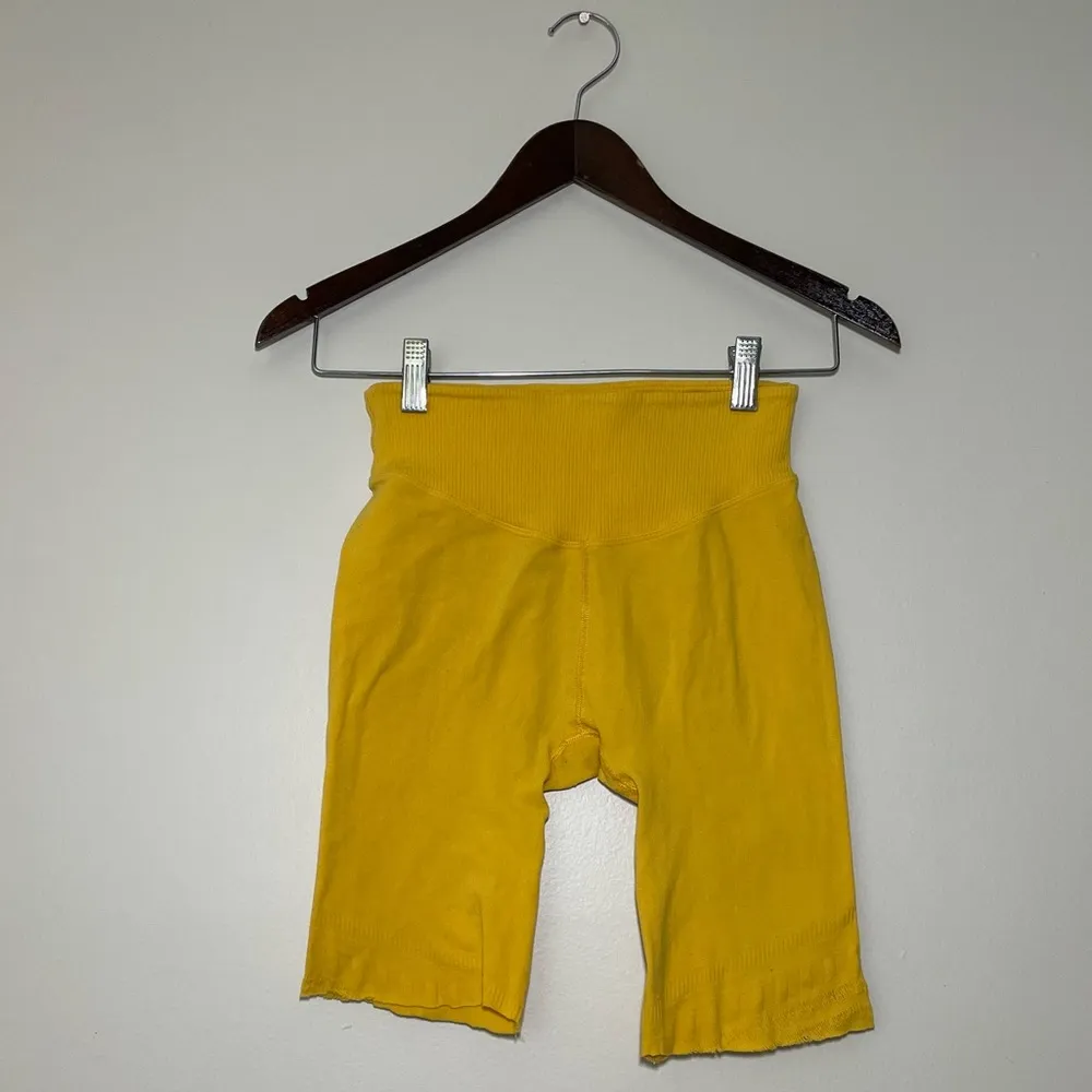 Free People Sunray Yellow Gone Adrift Bike Shorts - Image 6