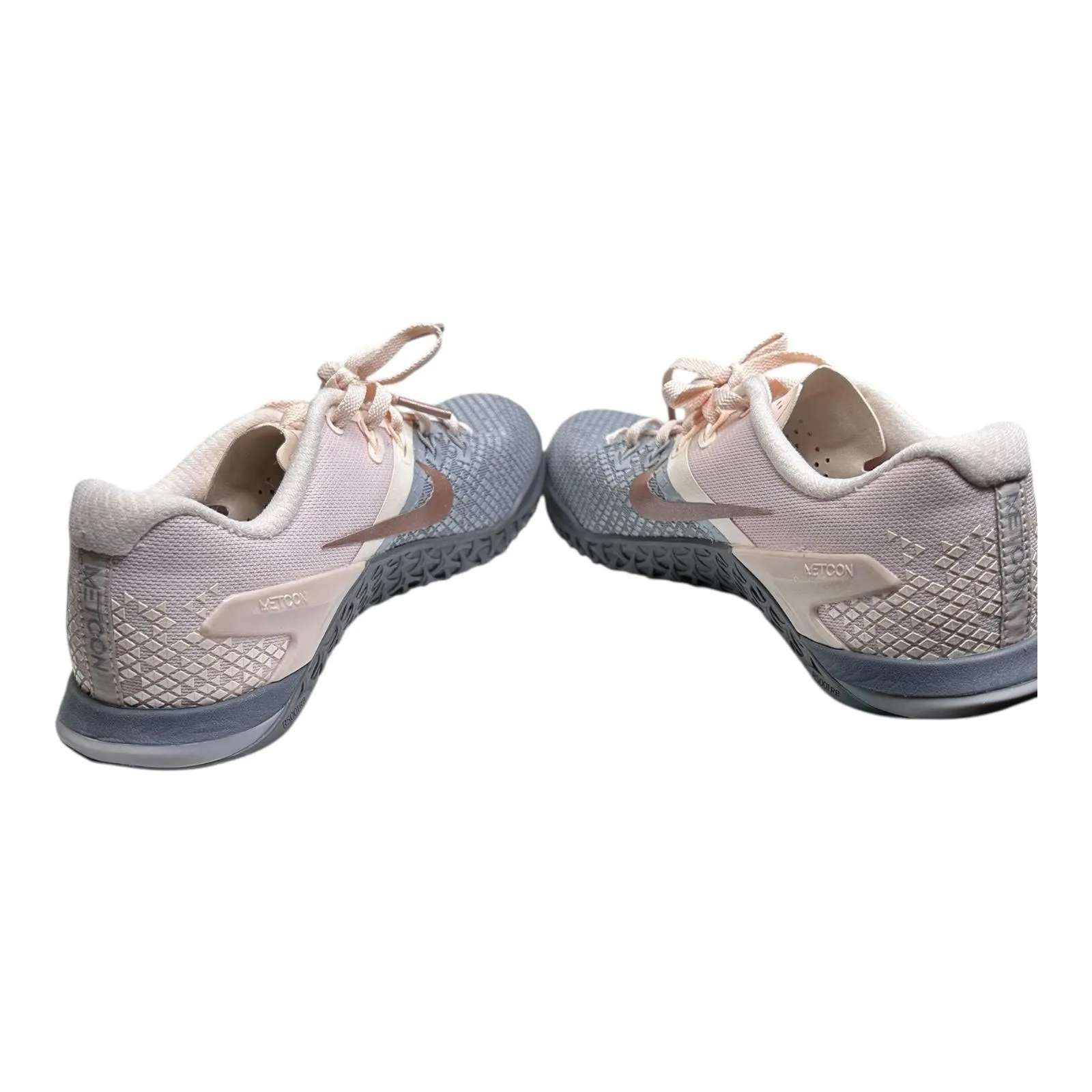 Nike Metcon Training Shoes Womens Size 7.5 Gray Pink Mesh Crossfit Sneakers - Image 2