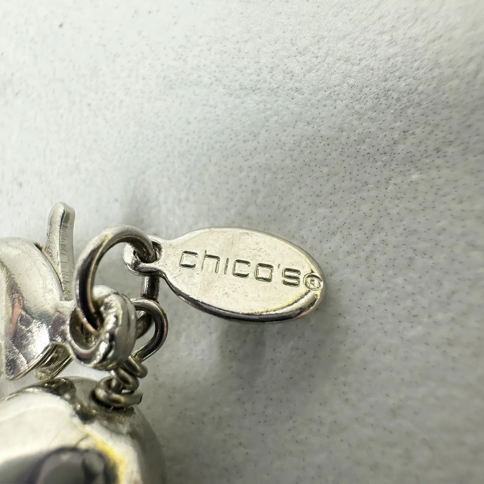 Chico's Chunky Woven Chain Link Statement Necklace Silver Tone ✨ - Image 4