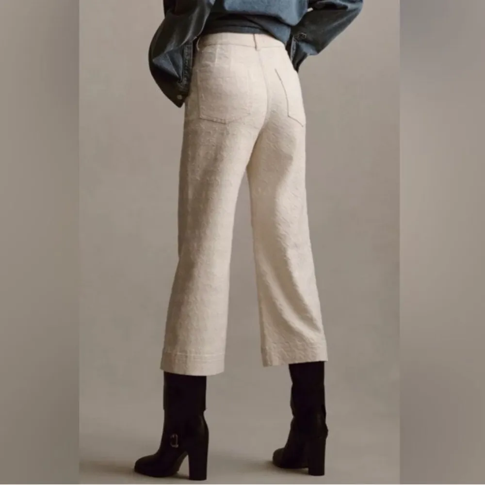 NWOT ANTHROPOLOGIE Pilcro The Skipper Cropped Wide Leg Trouser Pants 29 - Image 3