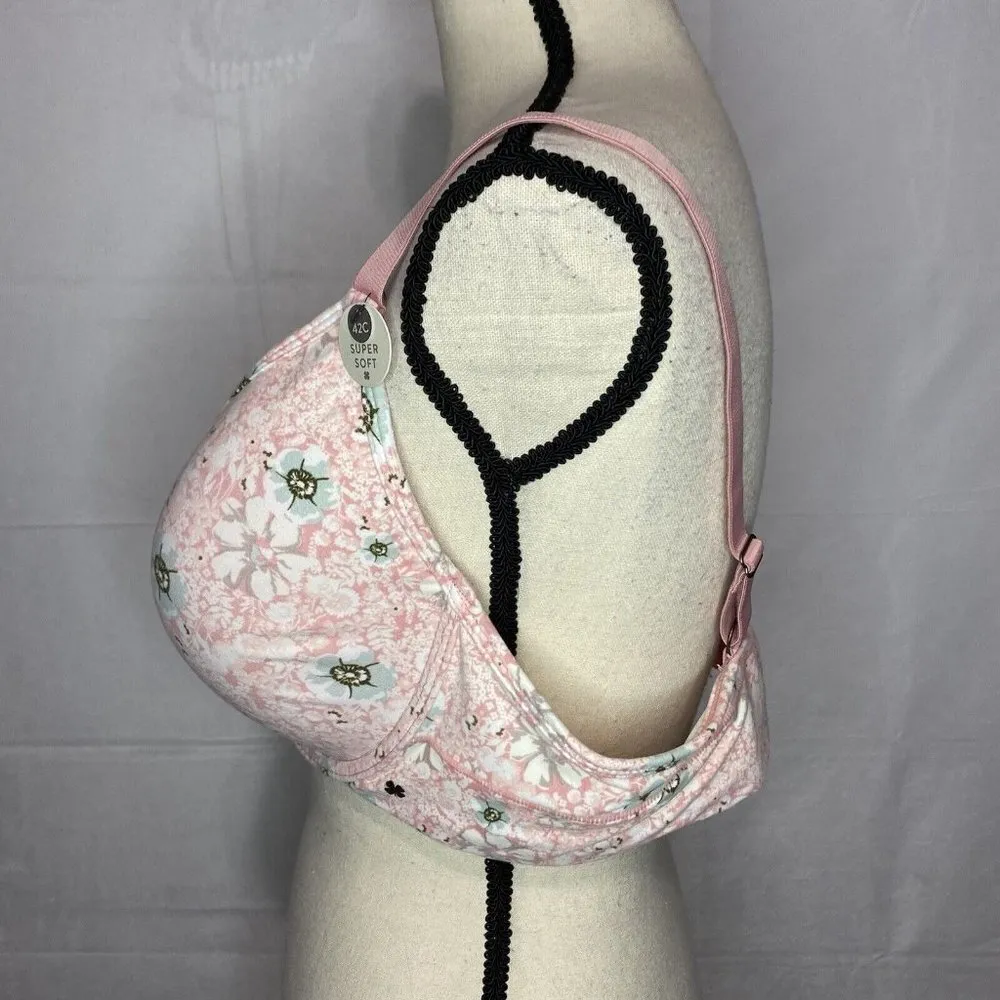 NWT Lucky Brand Women's Size 42C Floral Print Pink Full Coverage Bra NEW - Image 4