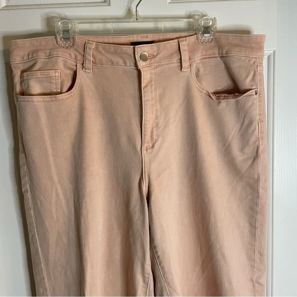 DL1961 Women's Pink Hepburn wide leg denim size 18W ladies plus chic baby pink - Image 4