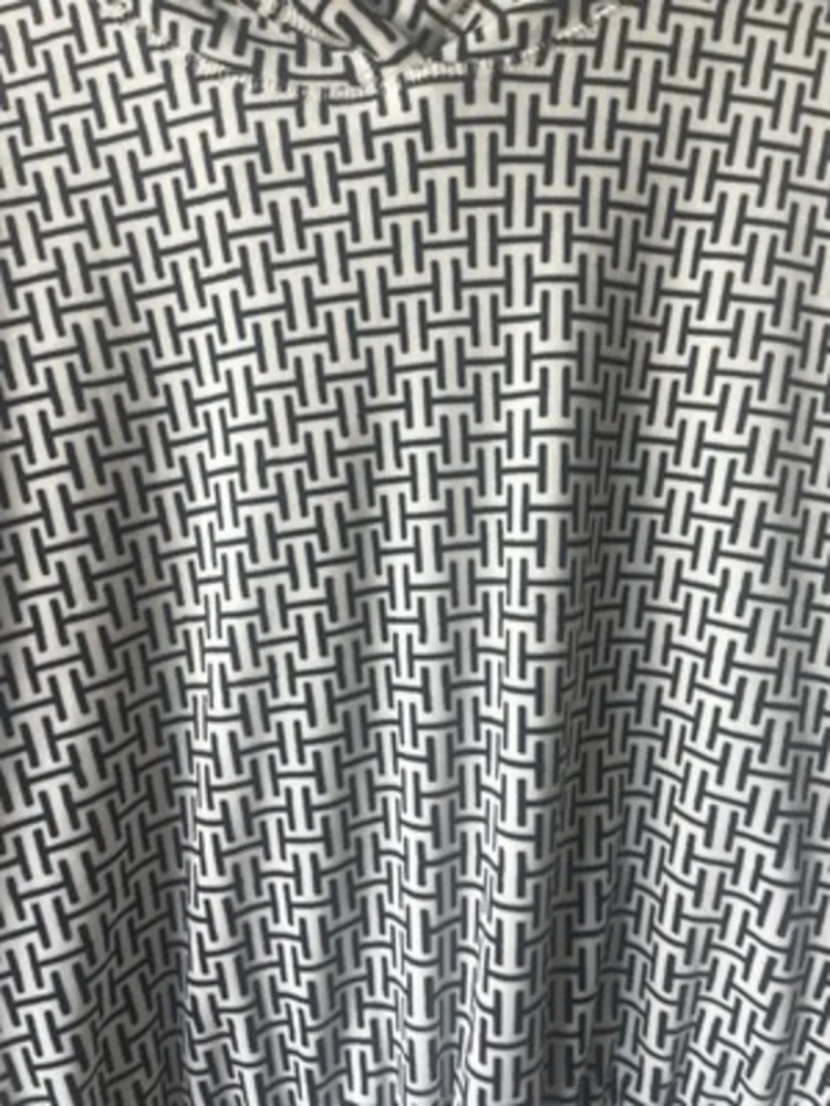 Women’s Halston Hoodie White Black H Logo Cozy Soft Casual Size M Size M - Image 3