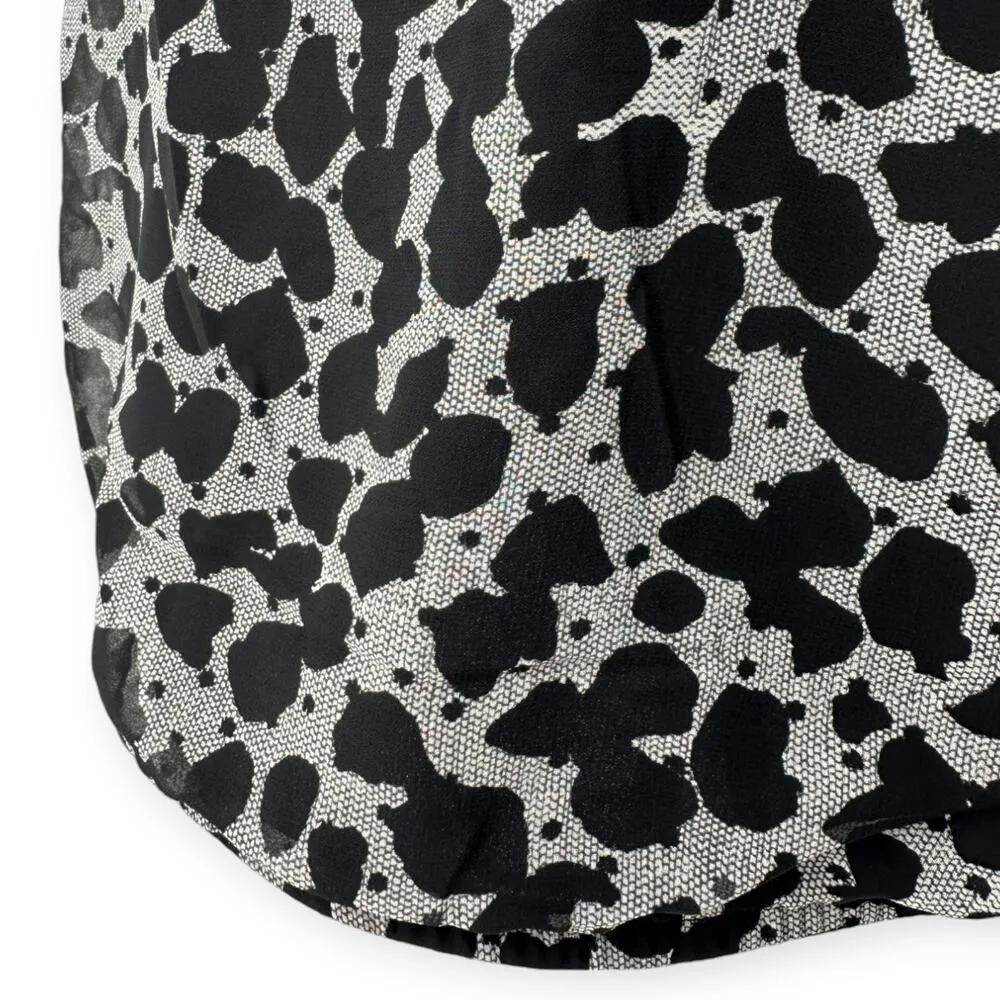 EXPRESS | M | Black Gray Animal Print Halter Tie Neck Keyhole Back Cami Tank Top - Image 5