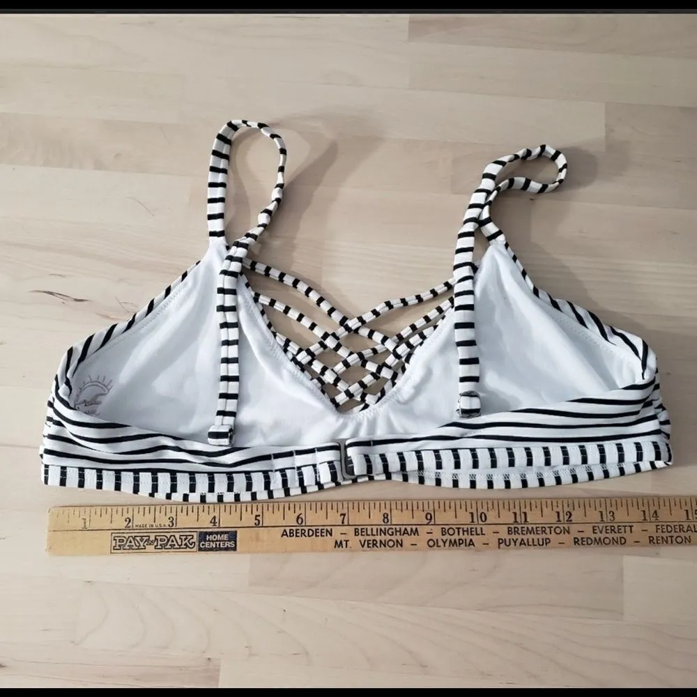 Black Green Multicolor Underwire Padded Triangle Swimwear Lot Of 3 Bikini Top M Black Size M - Image 7