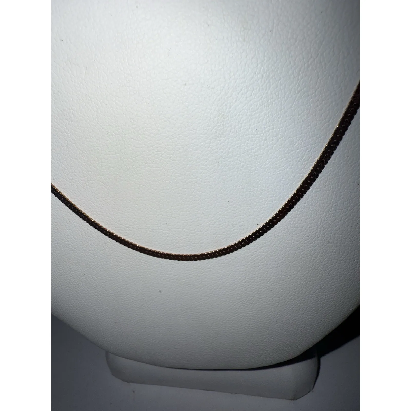 20"‎ Rose Gold Plated 925 Sterling Silver Herringbone Chain Flat Necklace Pink - Image 4