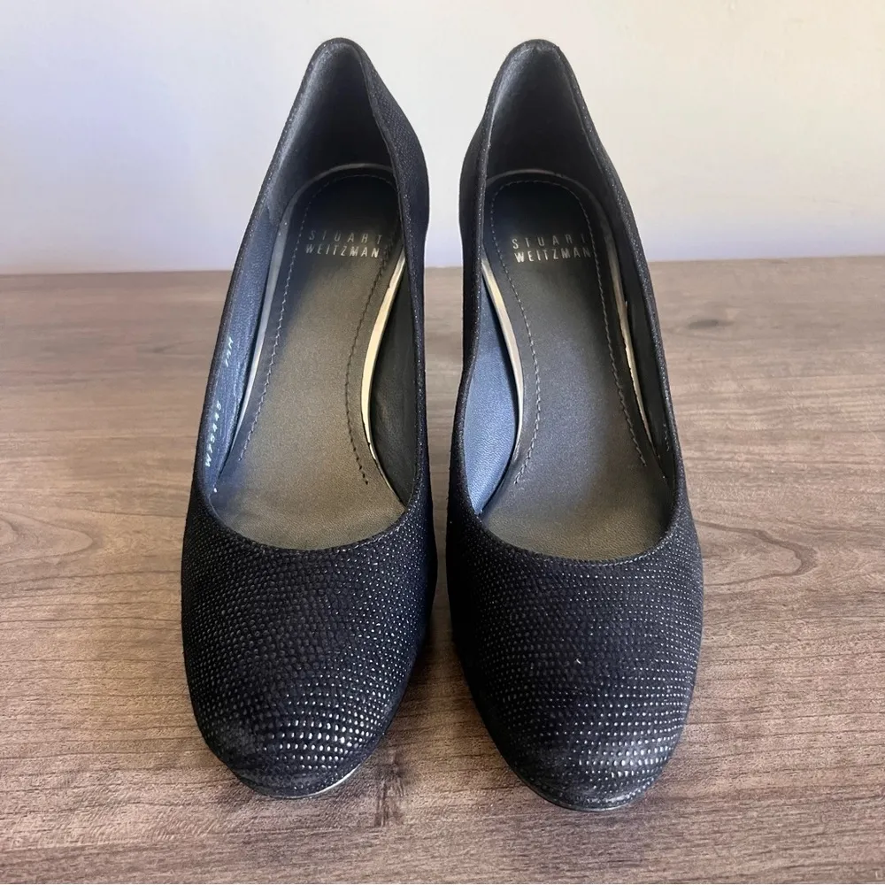 Stuart Weitzman Blog Black Goosebumps Nappa Women's Shoe Size 7.5 #B1167 - Image 3