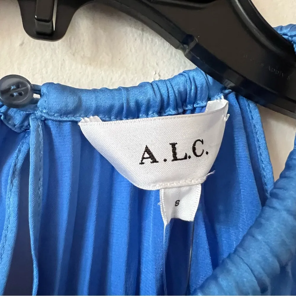 A.L.C. renzo II sky blue pleated dress size 8 C5 - Image 4