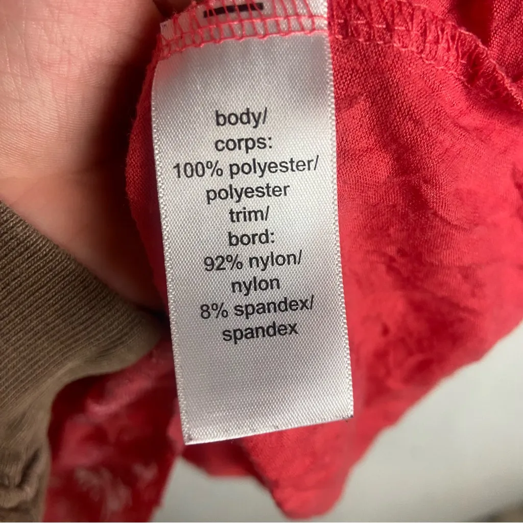 Maurice’s Size Medium Y2K Crinkle Lace Cami Tank Top Coral Pink Spegetti Strap - Image 5