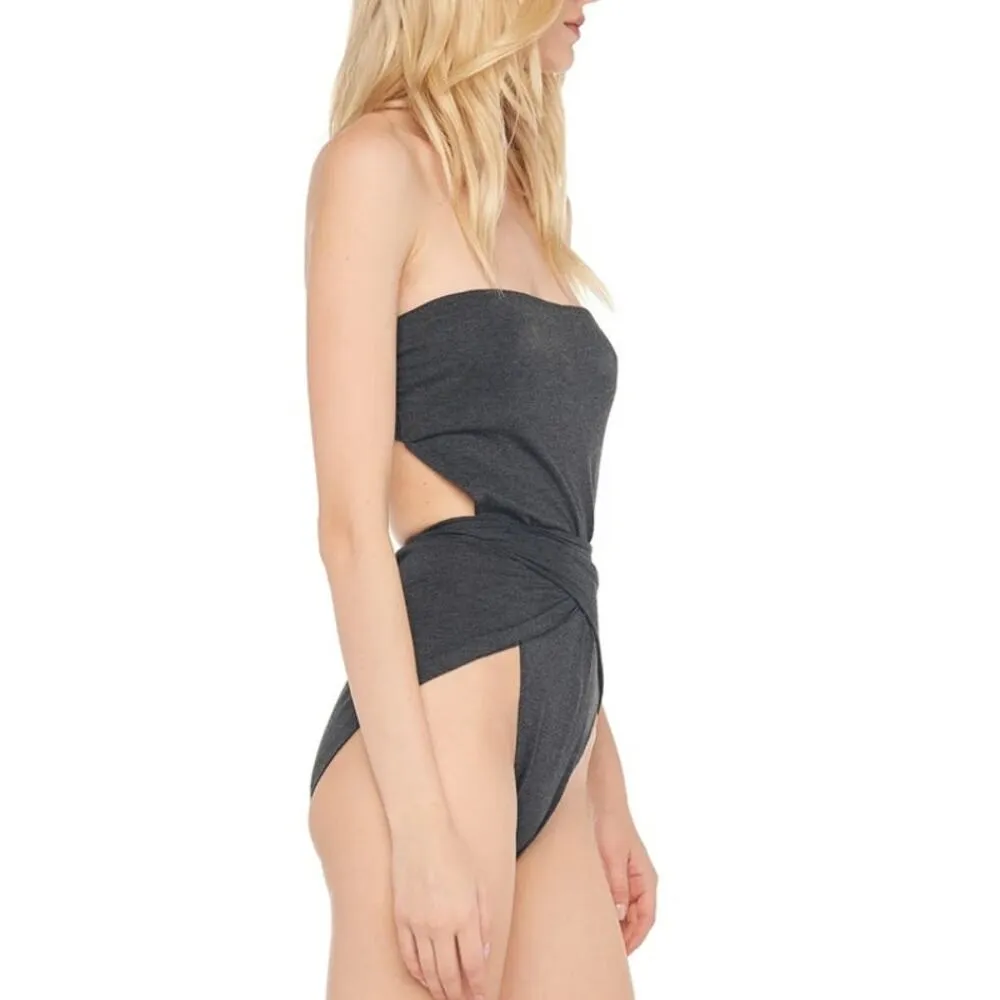 NORMA KAMALI Strapless Diaper Mio SZ Large NWT Bodysuit Stretch Designer Luxury - Image 3