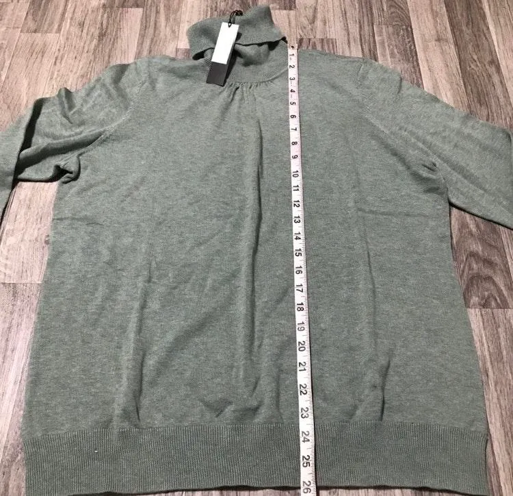 Sage Green Turtle Neck Long Sleeve Size: 2XL - Image 4