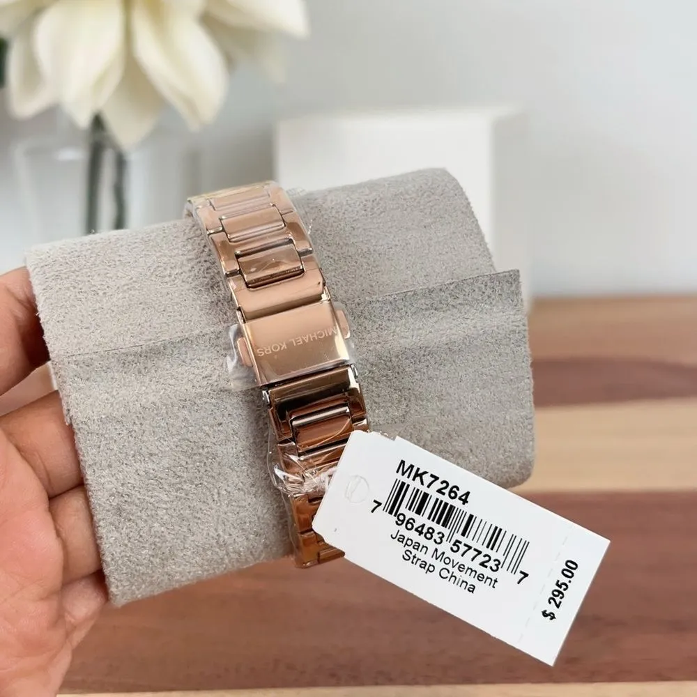 NWT Michael Kors Alex Rose Gold-Tone Stainless Steel Watch‎ - Image 3