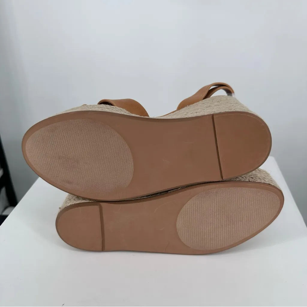 Steve Madden Lulah Platform Wedge Sandal in Cognac Leather size 11 New in Box - Image 7