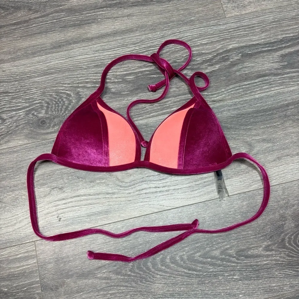 Victoria Secret Bikini Pink Velvet Top‎ - Image 2