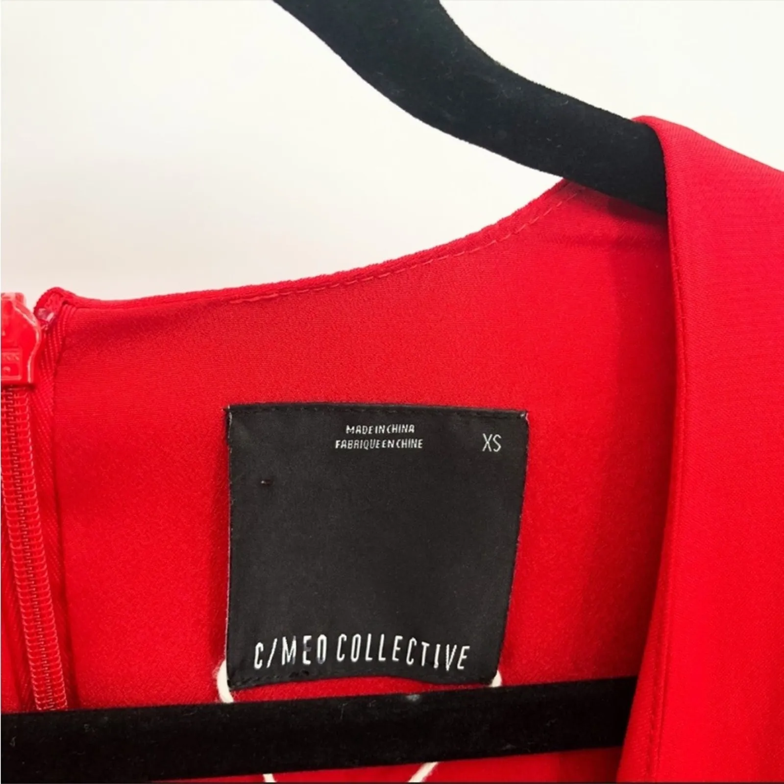 C/MEO Collective Night Air Faux Wrap Red Mini Dress NEW - Image 7