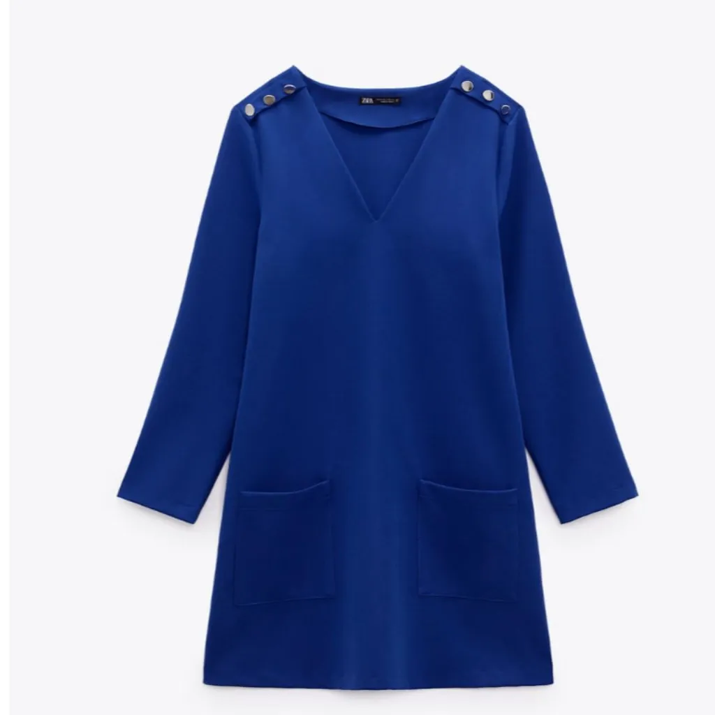 NWT ZARA MINI DRESS WITH SHOULDER BUTTONS BLOGGERS FAV XS - Image 7