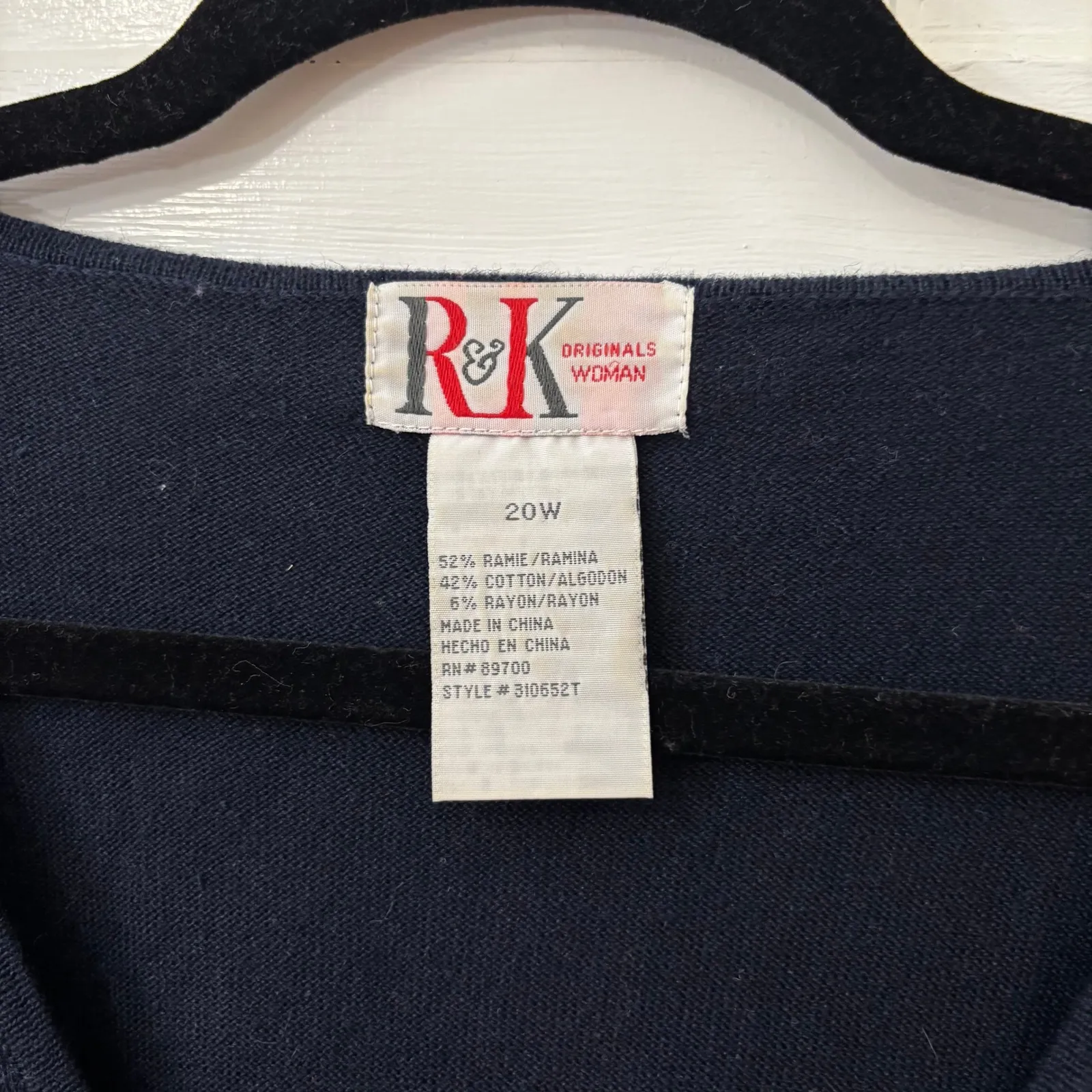 VTG 20W Floral Embroidered Embellished‎ Granny Grandmacore Cottagecore Boxy Top Black - Image 6