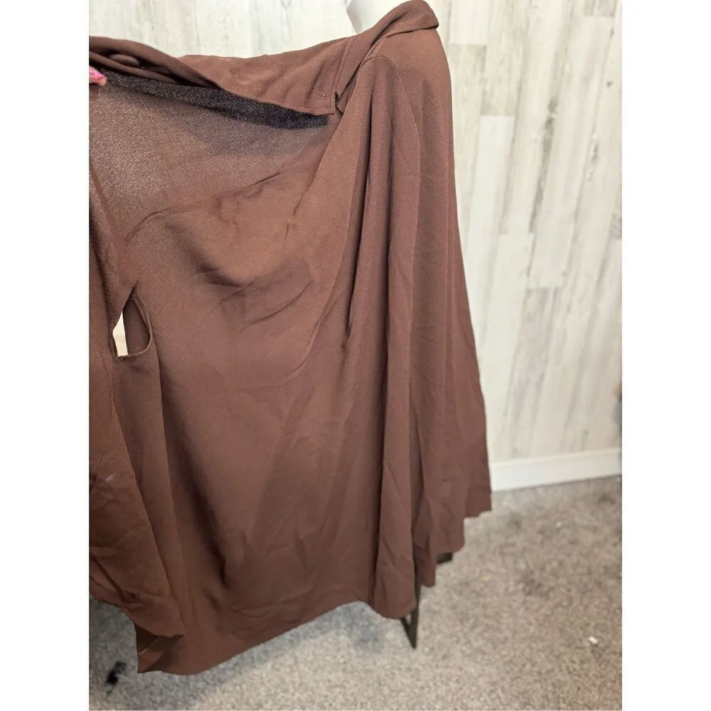 Chocolate brown trench cardigan Brown Size XXL - Image 5