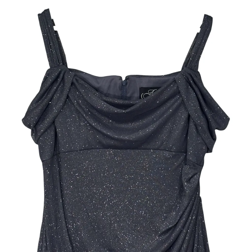 Alex Evenings Smokey Gray Sparkle Maxi Ballgown Formal Dress NWT Women Size 16 - Image 2