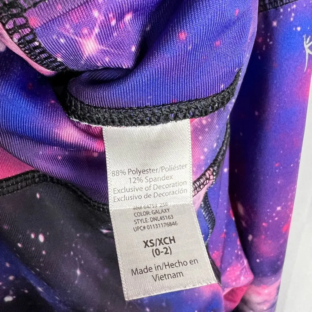 Danskin galaxy leggings pink purple xs 0-2 stars - Image 5