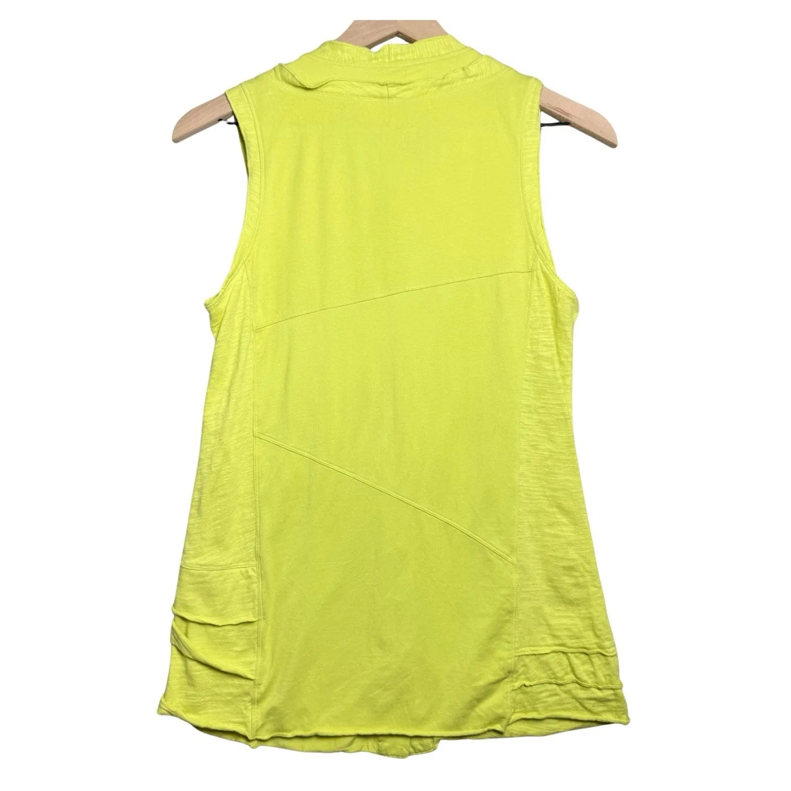 Neon Buddha Sleeveless Tank Top Green Button Down Cotton Blend Size XS - Image 2
