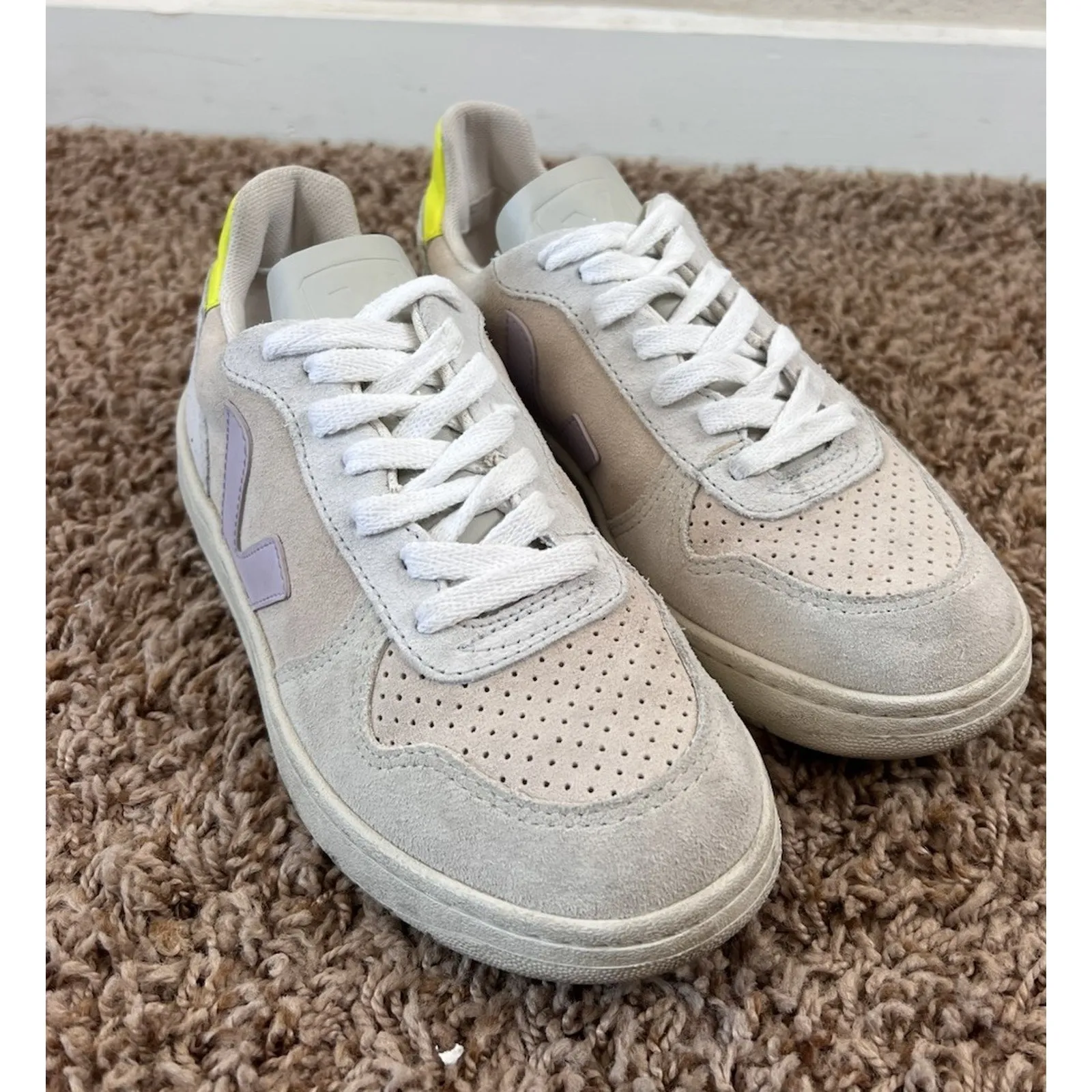 Veja Sneakers Womens V-10 Suede Shoes Multicolor Sneakers Sz US 5 EU 36 - Image 5