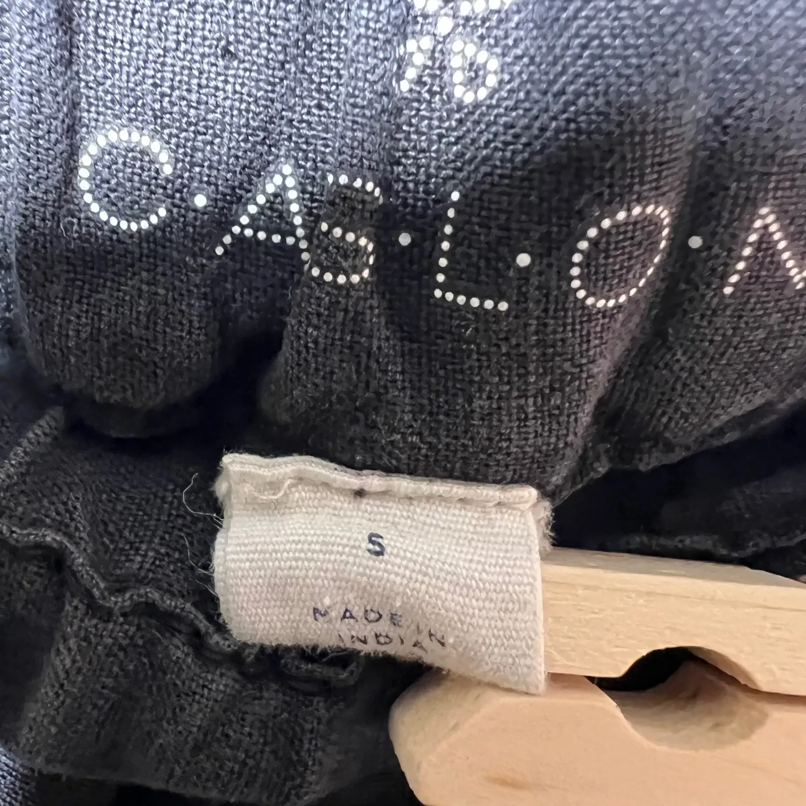 Caslon Linen Drawstring Waist Straight Leg Pants Charcoal Gray Size S Pull On - Image 8