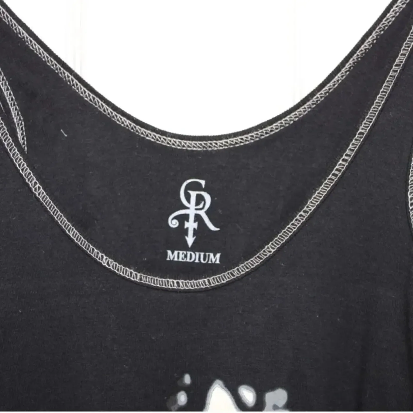 Prince London 2007 Black Tank White Topstitch, Size S/M, Rare Vintage - Image 8