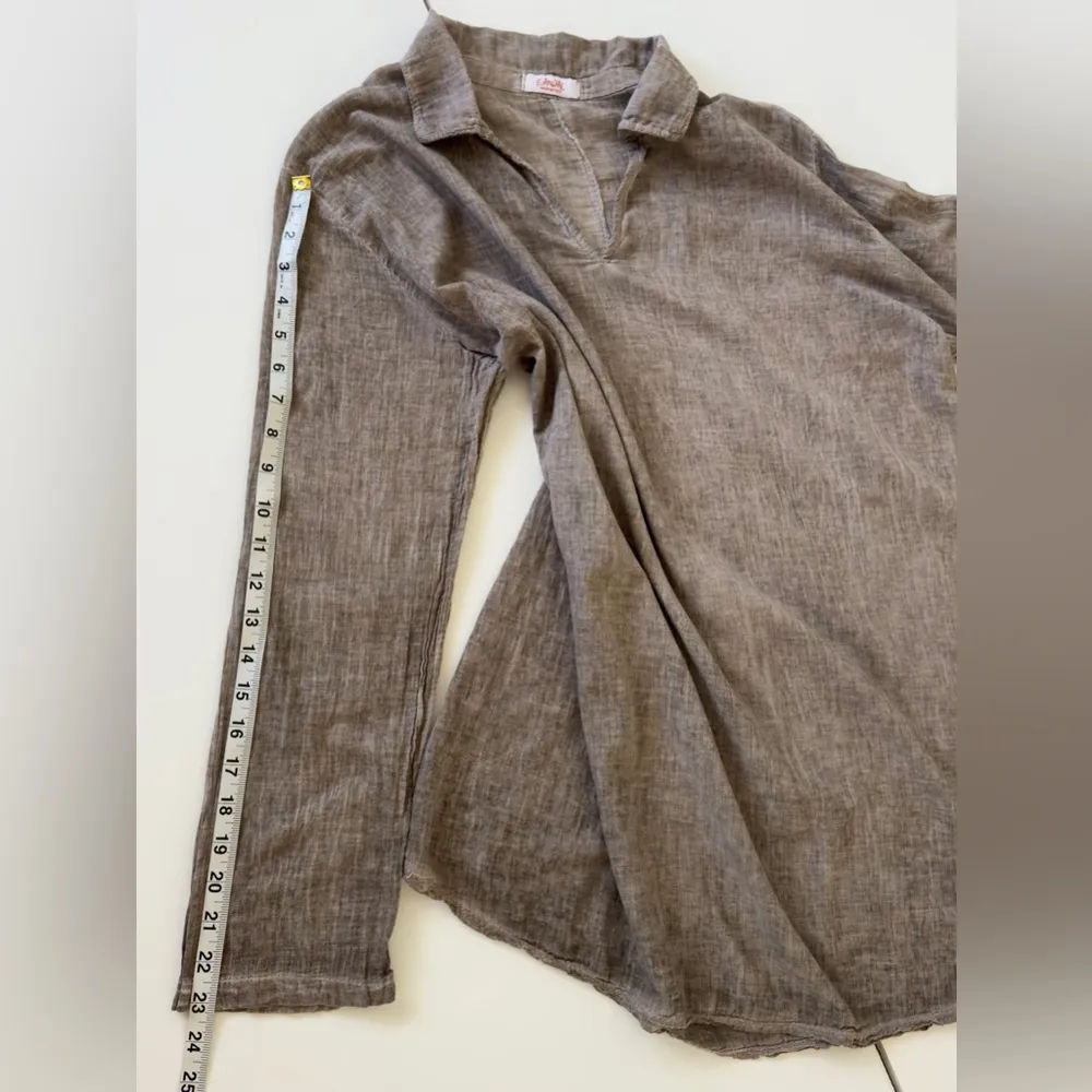 SCANDAL MADE IN ITALY 🇮🇹 Gray WOMANS Shirt 👚 100% COTTON. Size undefined - Image 7