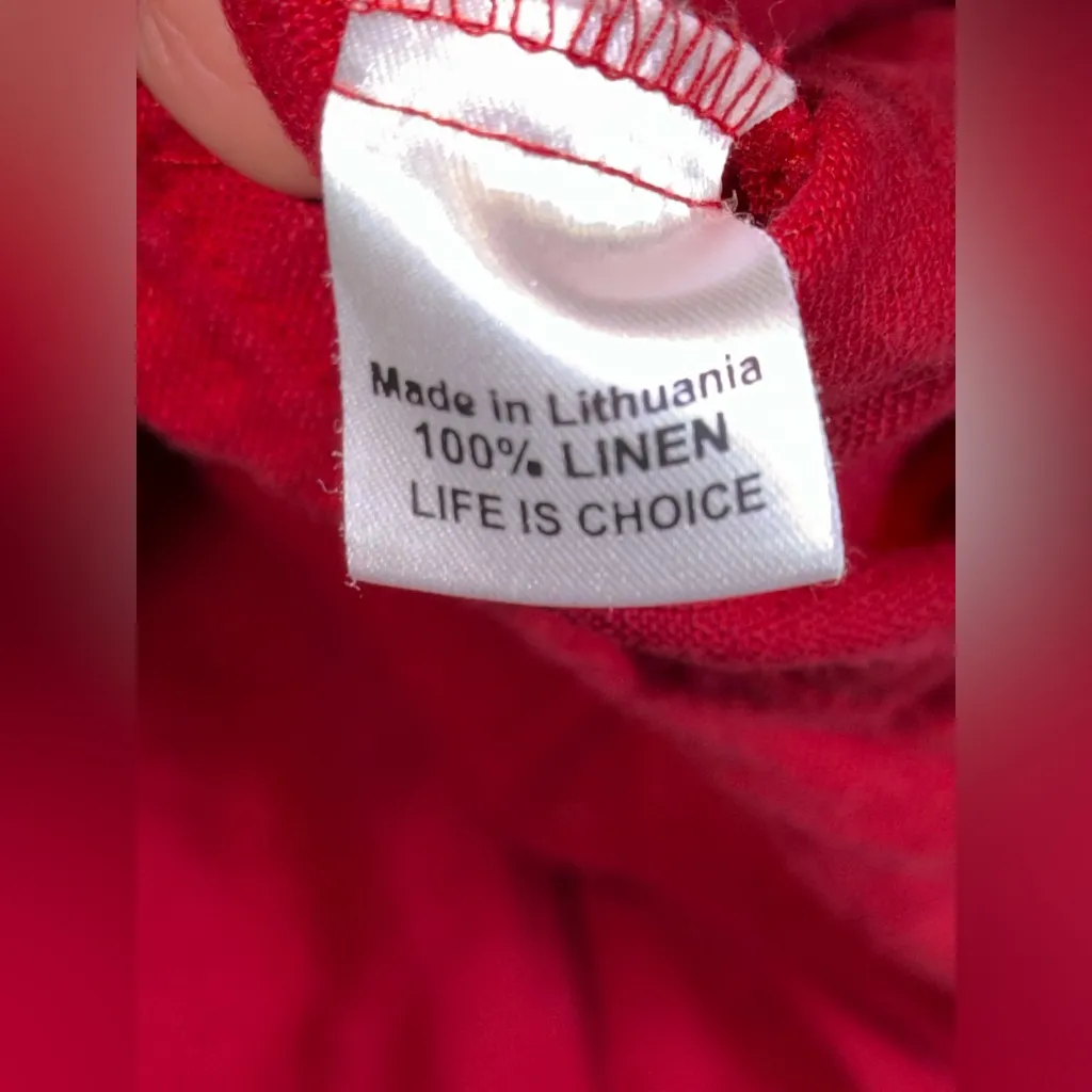 Flax  Designs Linen Shift Patch Pockets Dress - Image 4