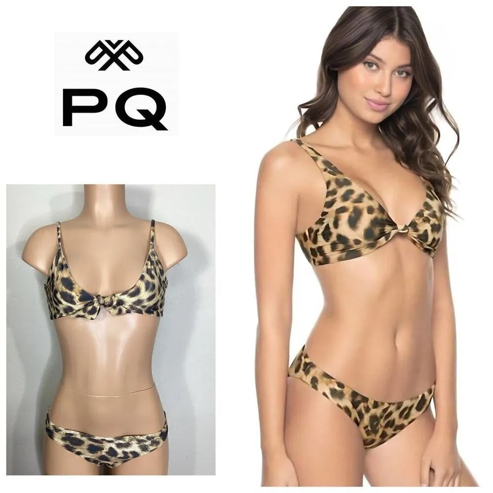 New. Pilyq/PQ Jungle reversible tie front bikini. M-Top/L-bottom. Retails$169 - Image 2