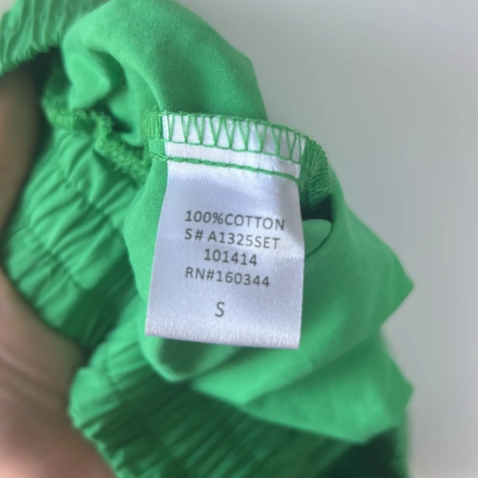 Isalis Vibrant Green High Waist Boxer Style Shorts 100% Cotton Small Gently Used - Image 6