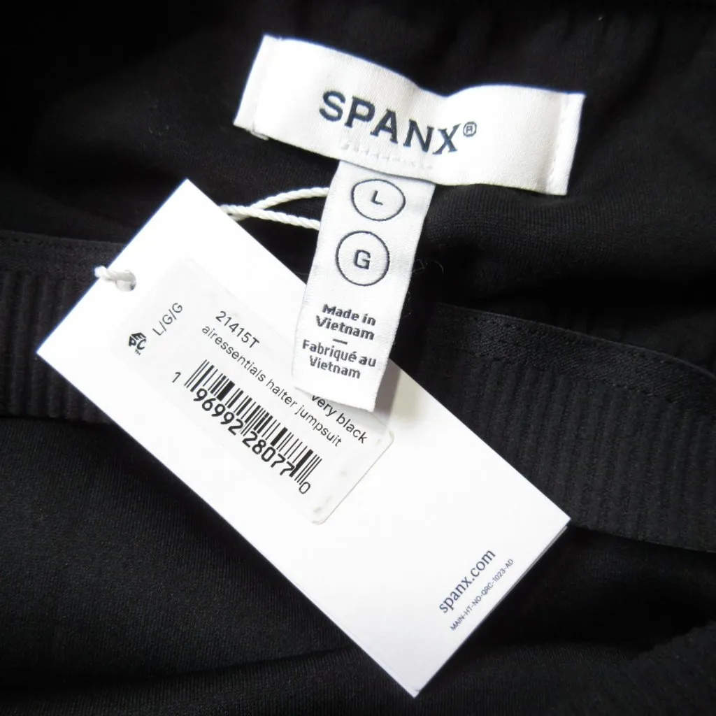 NWT Spanx 21415T AirEssentials Halter Jumpsuit in Very Black Airluxe L Tall - Image 5