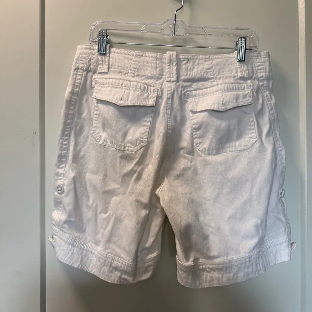 Adventura Women's White Organic‎ Cotton Utility Short Hiking Pockets 8 - Image 4