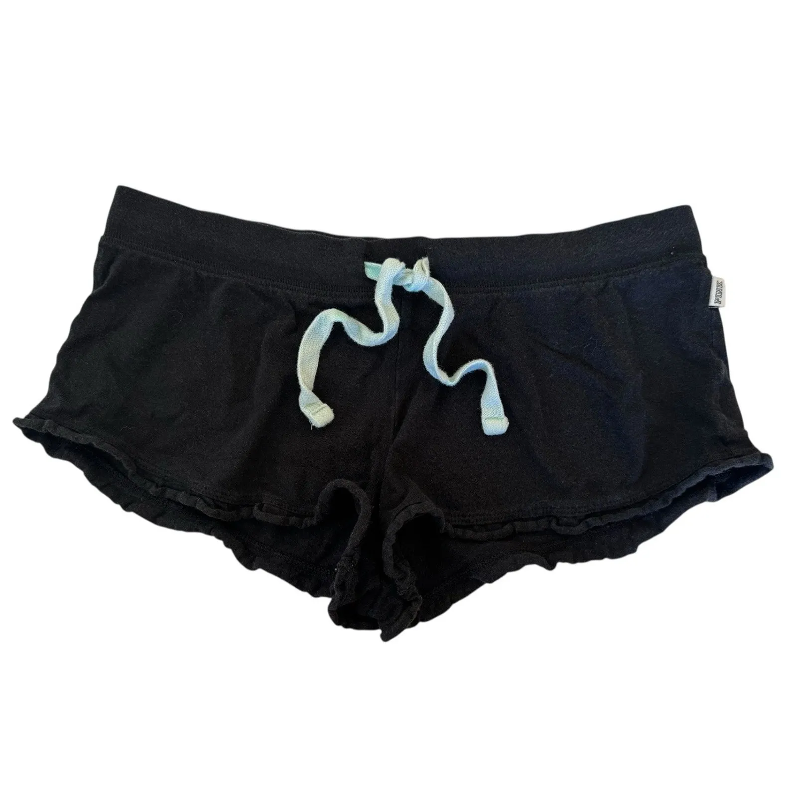 Victoria’s Secret PINK Dog Logo Sleep Shorts Sexy Pajamas Ruffled Size XS Black - Image 3